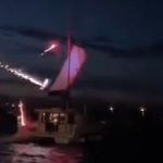 Gösteri yapan astsubay tekneye çarptı, hastanelik oldu!